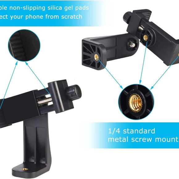 Acuvar Premium Smartphone Holder/Vertical and Horizontal Tripod Mount Adapter - Picture 6 of 7